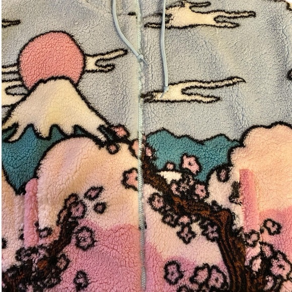 Empyre Raven Cherry Fleece Japanese Jacket M Medium Excellent - Picture 3 of 7